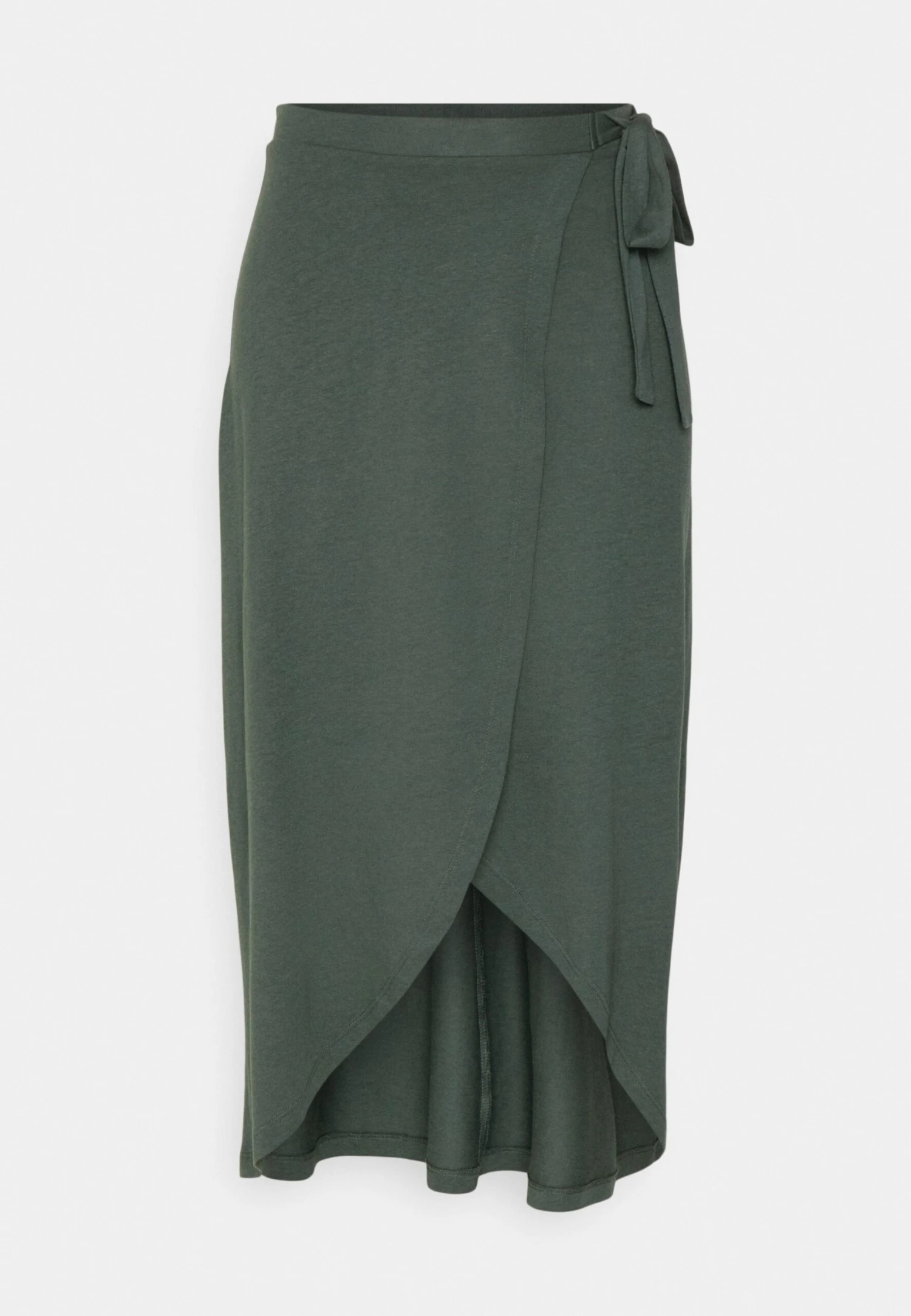 Anna Field BASIC WRAP OVER MIDI SKIRT - Spódnica Trapezowa - Light Green - obrazek 6