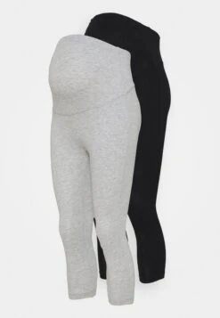 2 PACK CAPRI - Legginsy - Black/light Grey