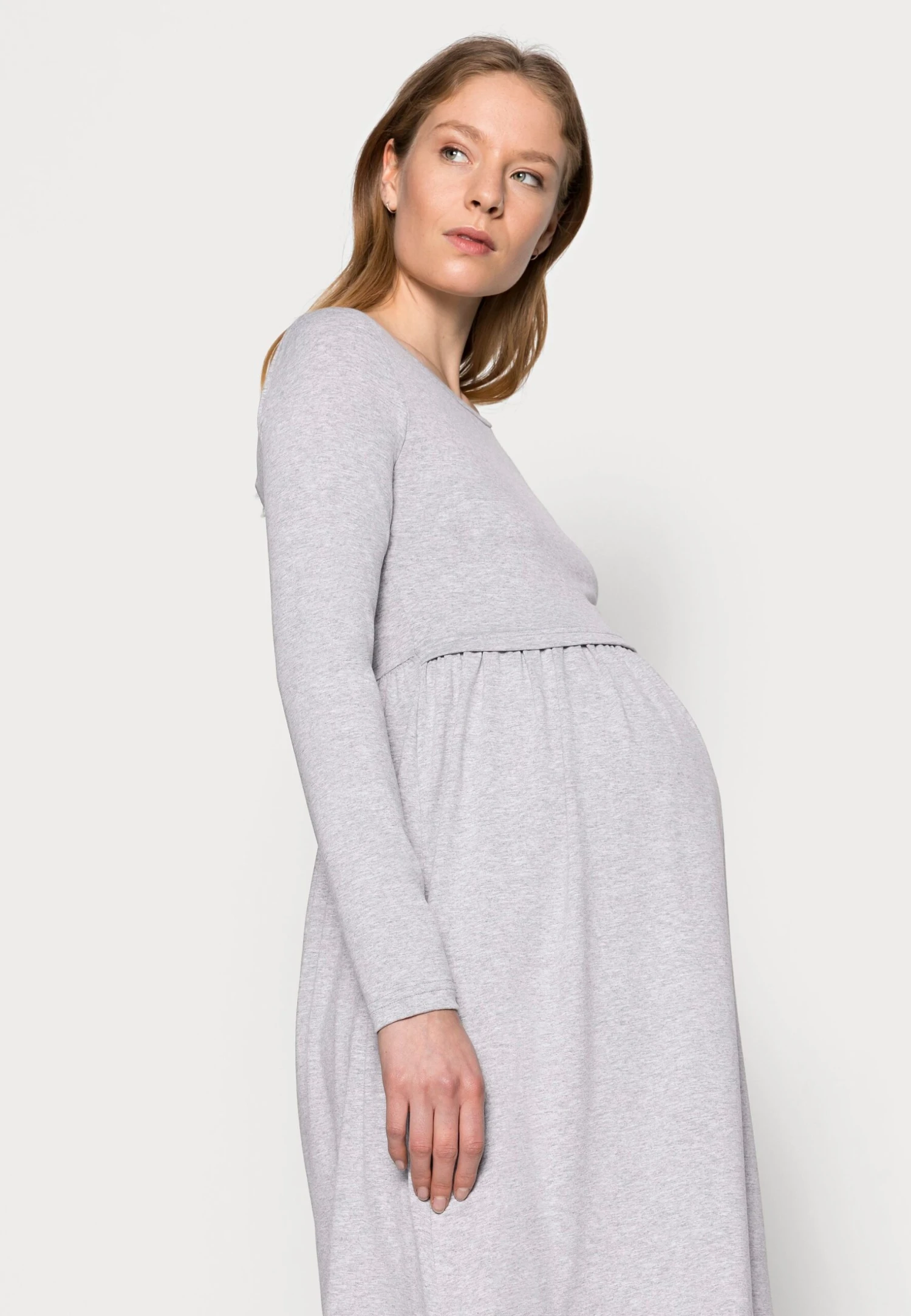 NURSING - Jersey Dress - Sukienka Z Dżerseju - Grey - obrazek 4