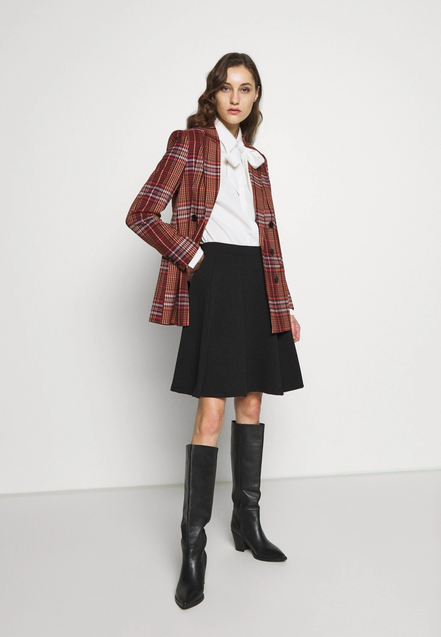 Anna Field BASIC MINI A-LINE SKIRT - Spódnica Mini - Black - obrazek 2