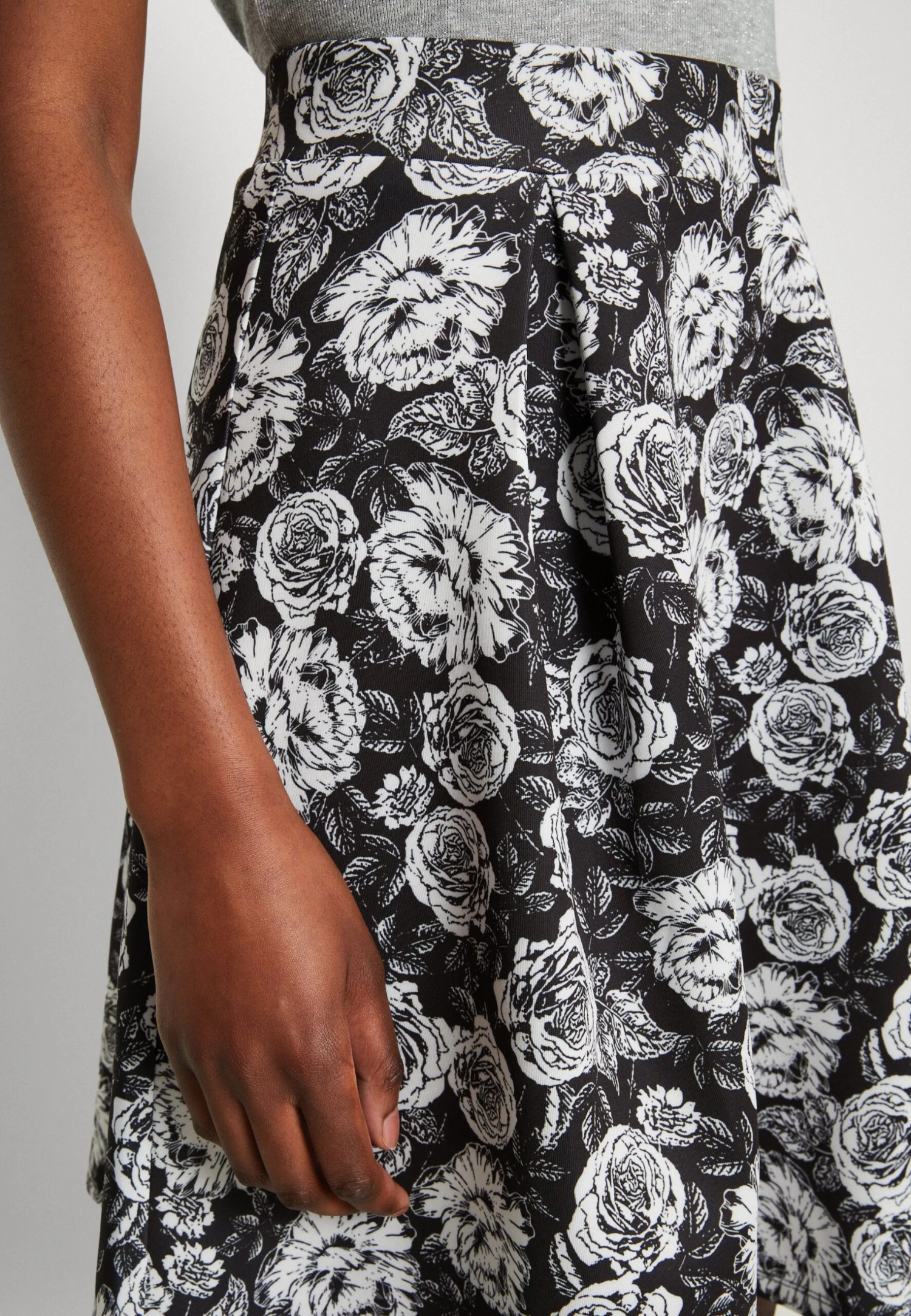 Anna Field Spódnica Plisowana - Black/white - obrazek 6