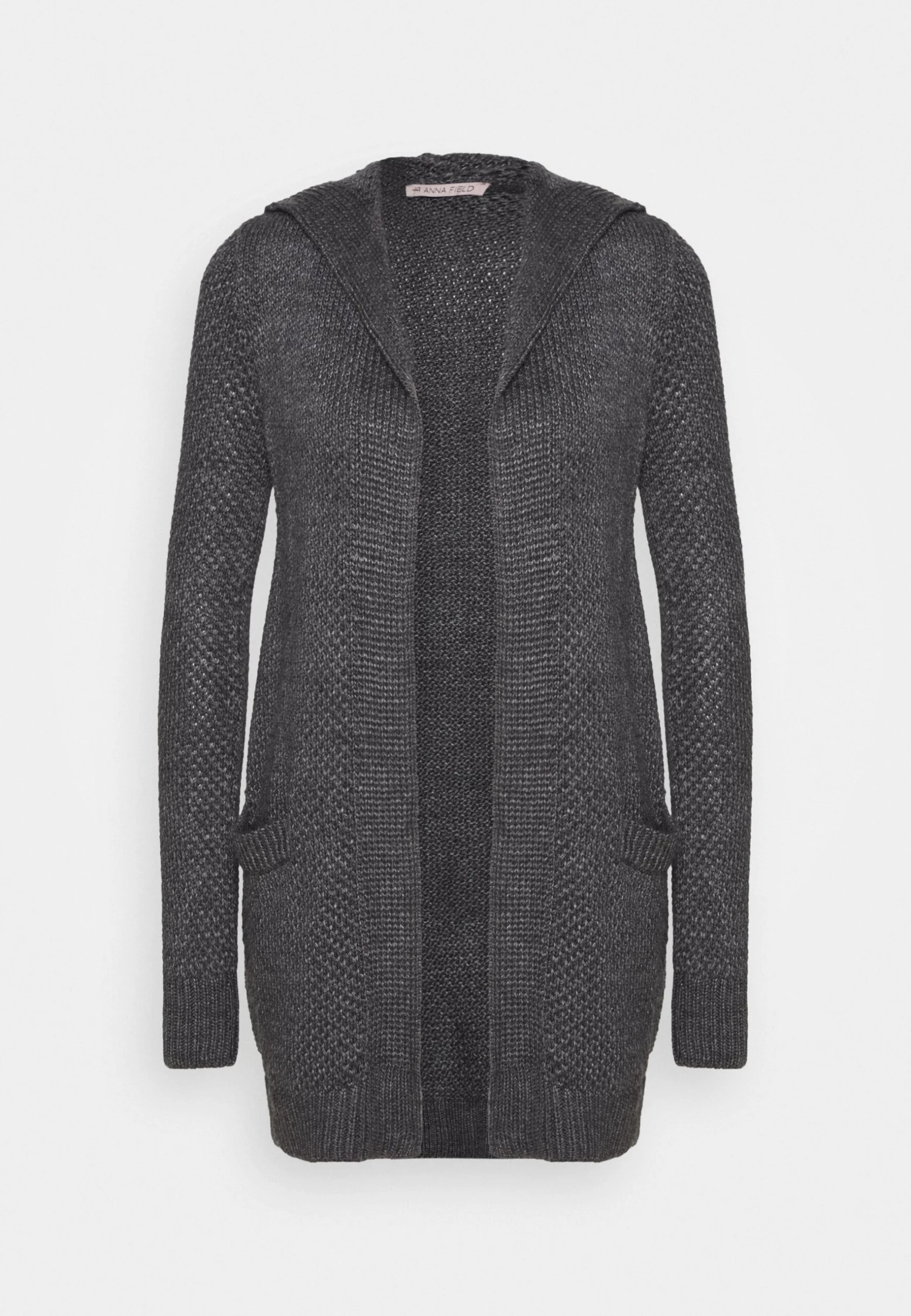 Anna Field Kardigan - Dark Grey Melange - obrazek 5