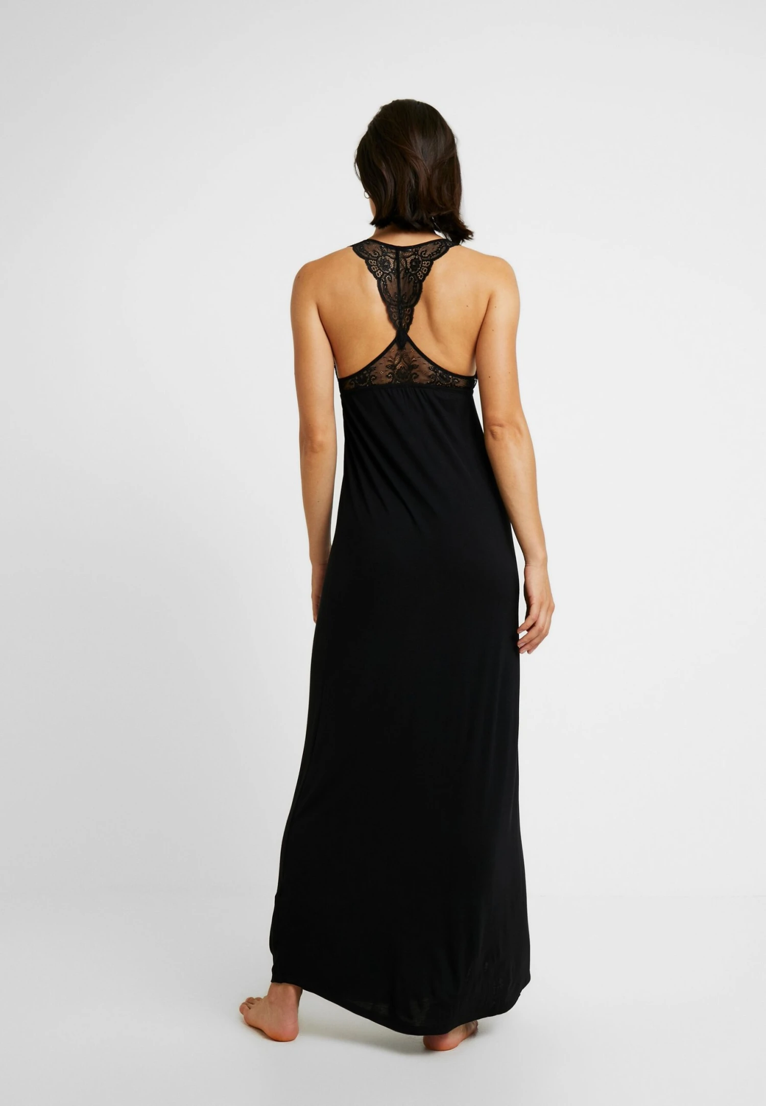 Anna Field ANNA LONG VISCOSE DRESS - Koszula Nocna - Black - obrazek 3