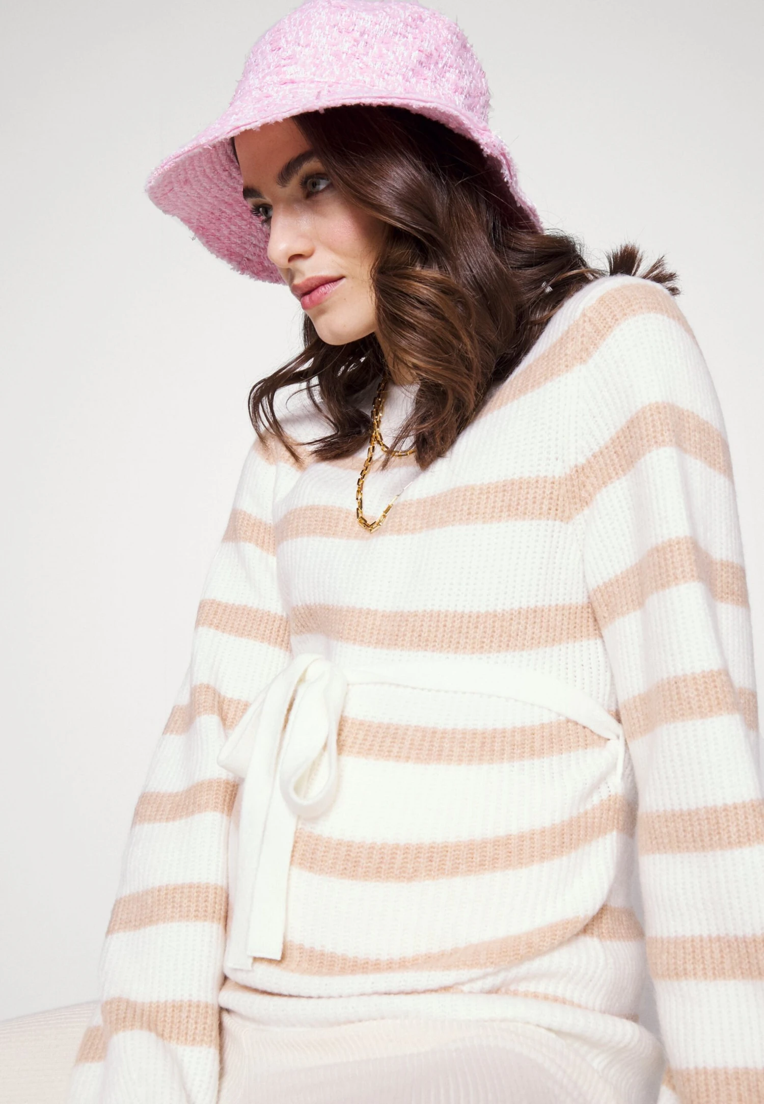 Sweter - White/sand - obrazek 4