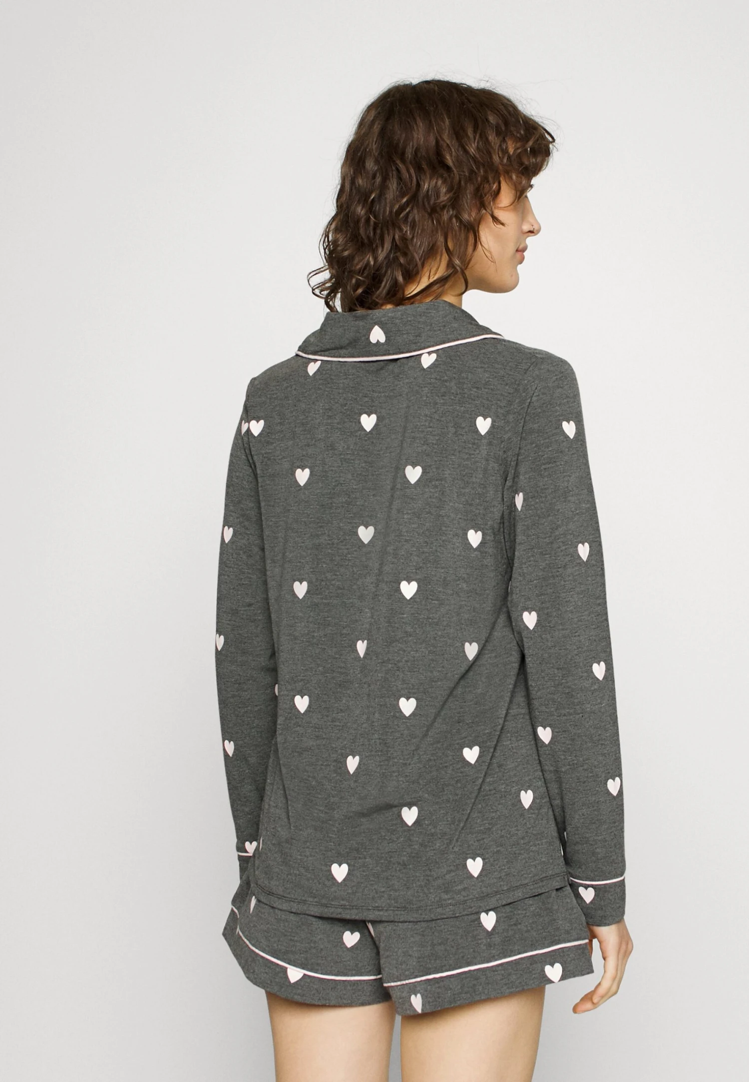 Anna Field Piżama - Dark Grey/pink - obrazek 4