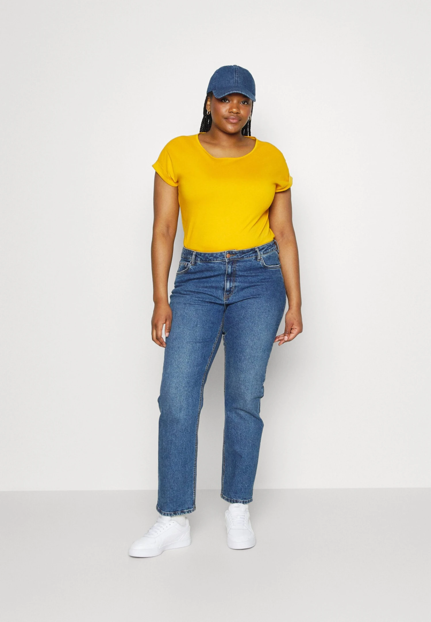 LONG - T-shirt Basic - Dark Yellow - obrazek 2