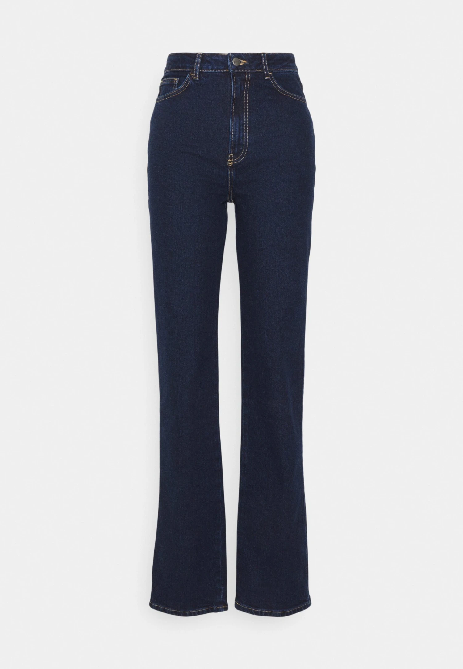Jeansy Straight Leg - Dark Blue Denim - obrazek 4
