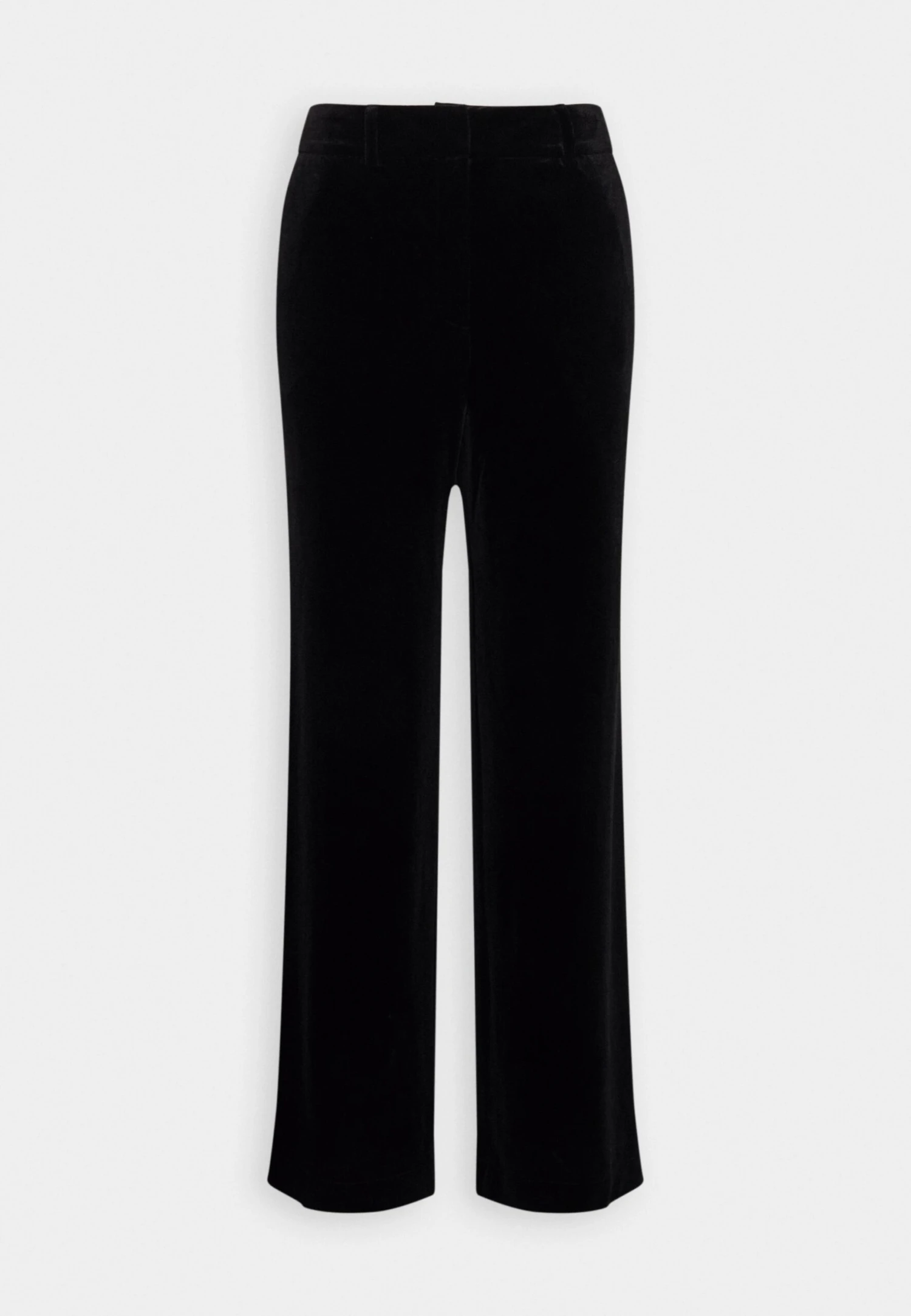 Anna Field VELVET WIDE LEG TROUSERS - Spodnie Materiałowe - Black - obrazek 4