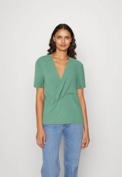 Anna Field T-shirt Z Nadrukiem - Dark Green