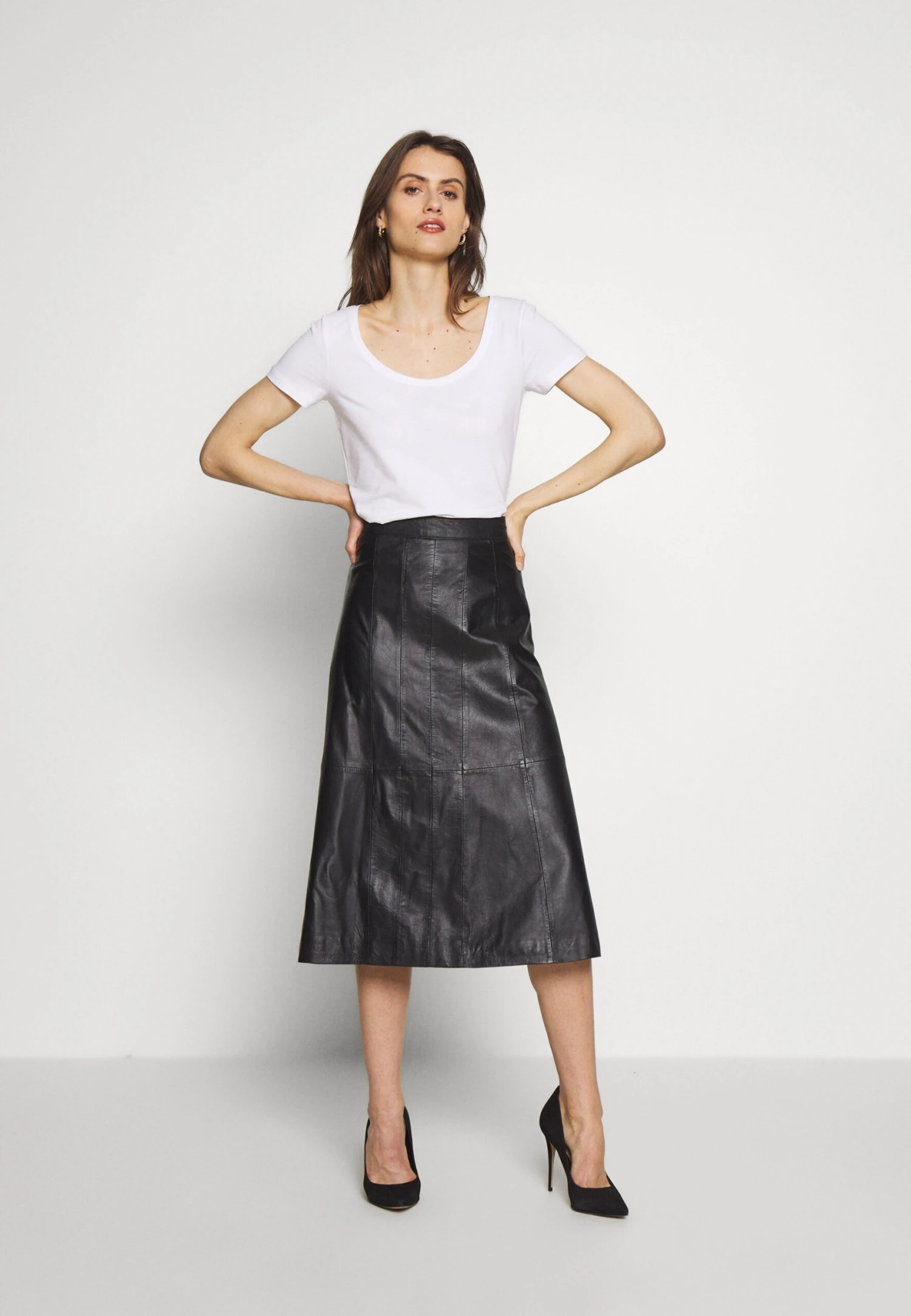 Anna Field 3 PACK - T-shirt Basic - White/camel/black - obrazek 2