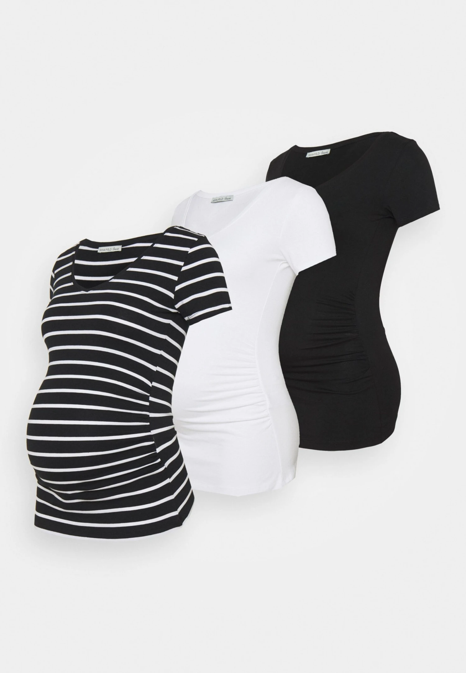 3 PACK - T-shirt Z Nadrukiem - Black /white/multi-coloured