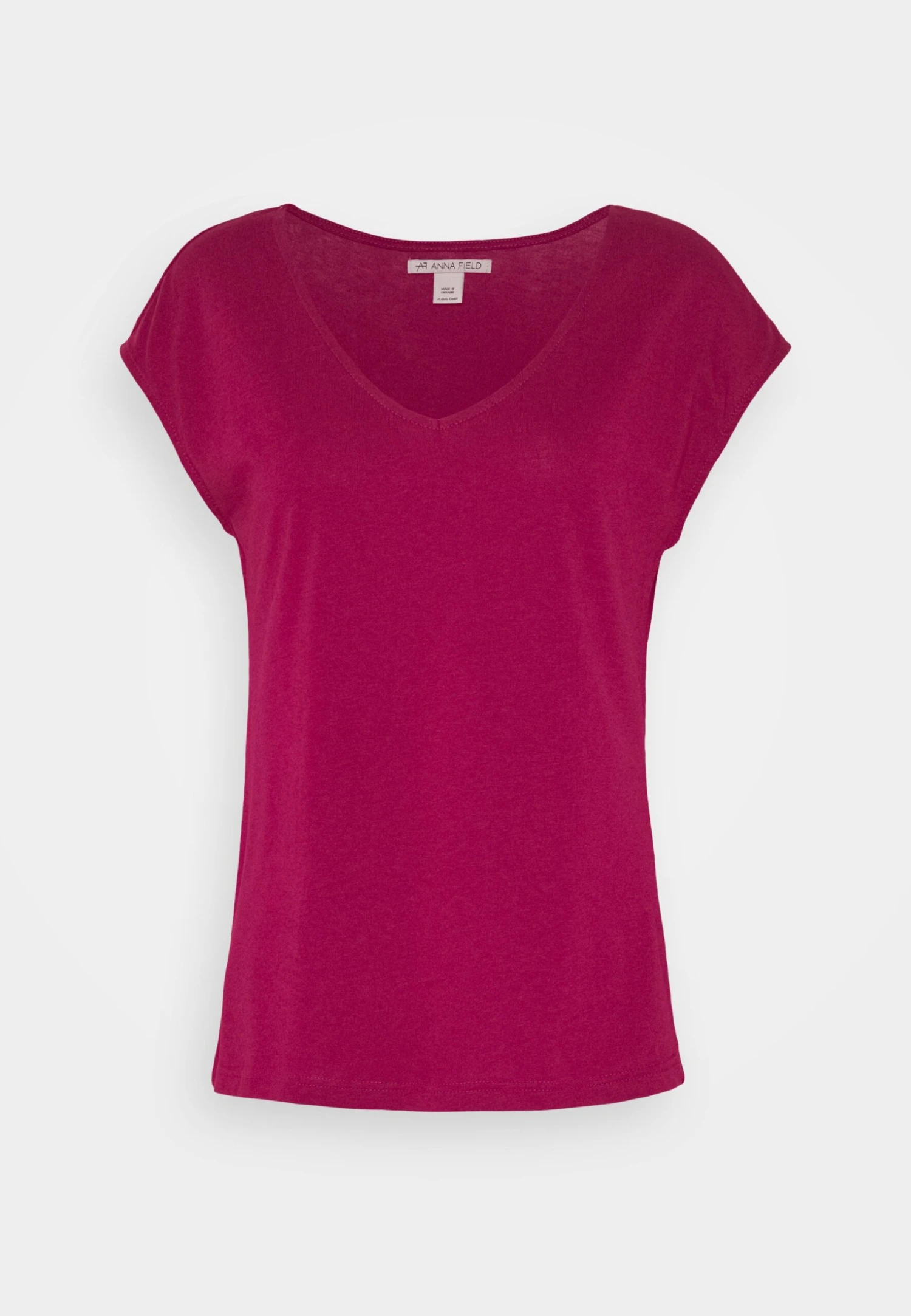Anna Field T-shirt Basic - Berry - obrazek 5