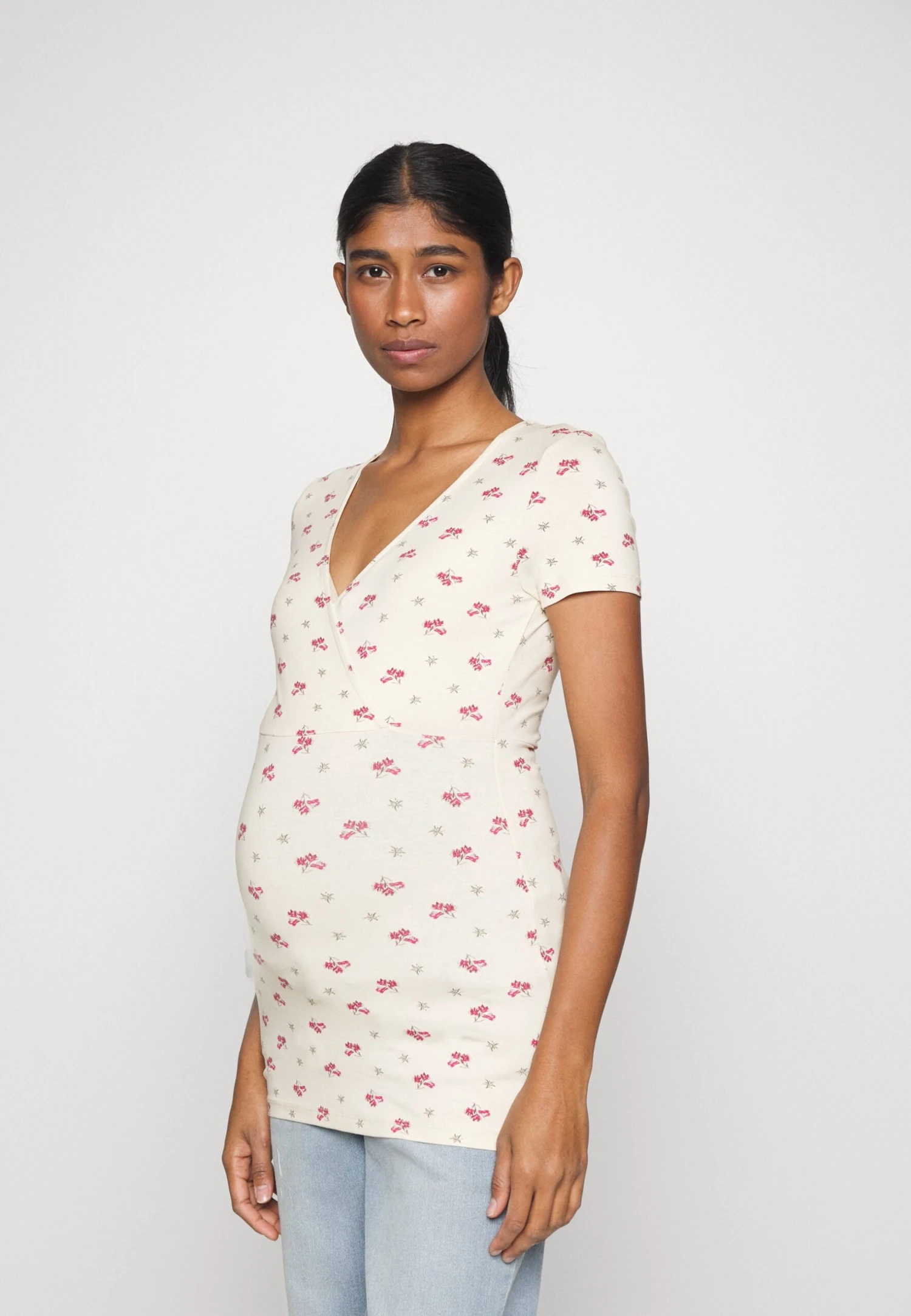 2 PACK - T-shirt Basic - Pink/off-white/multi-coloured - obrazek 4