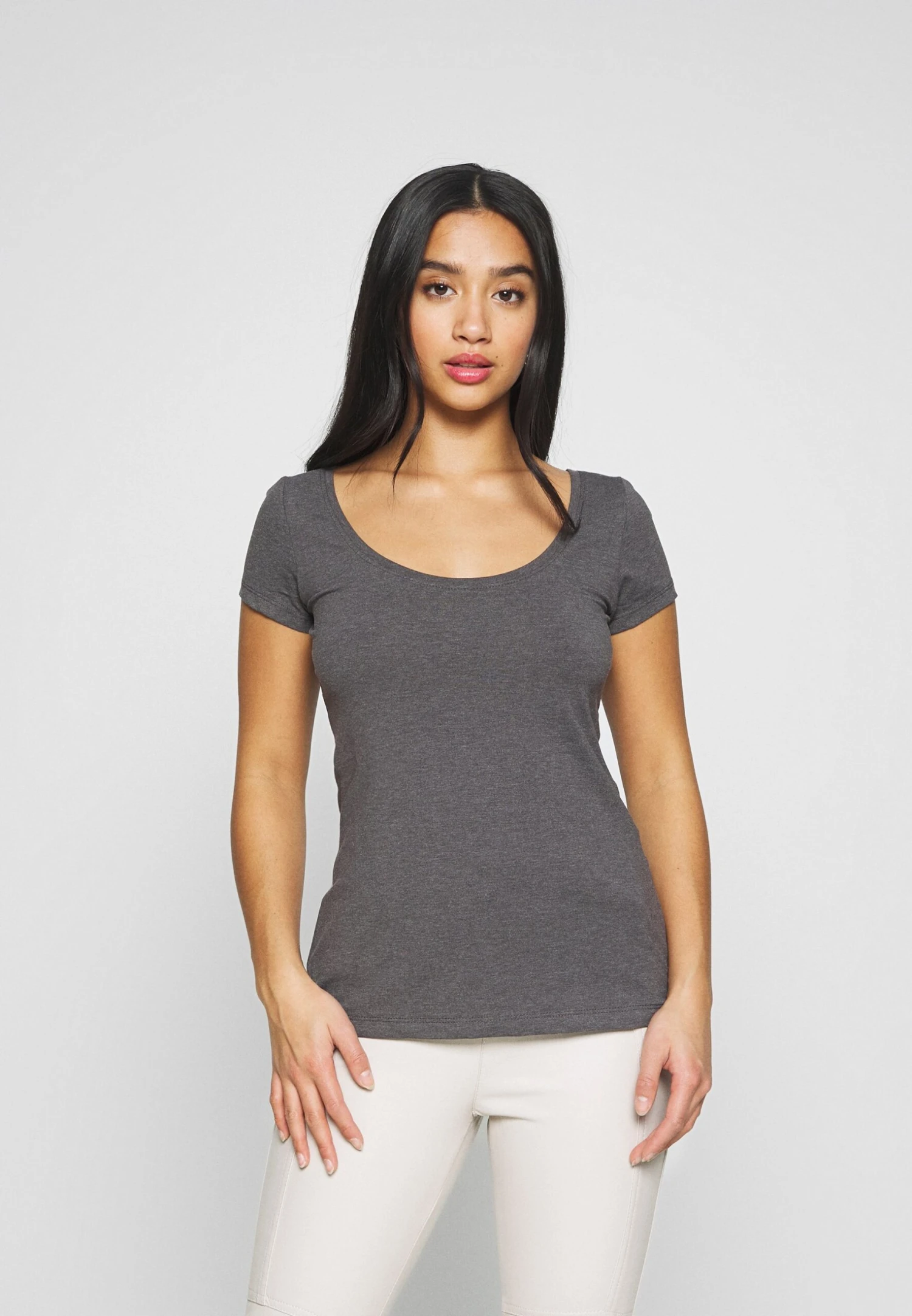 3 PACK - T-shirt Basic - White/black/dark Grey - obrazek 2