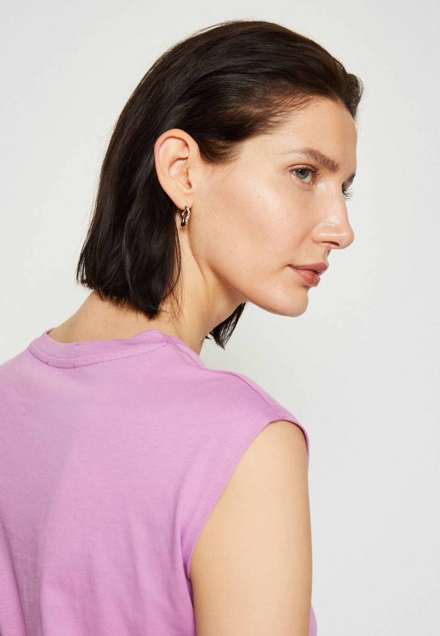 Anna Field T-shirt Basic - Lilac - obrazek 4