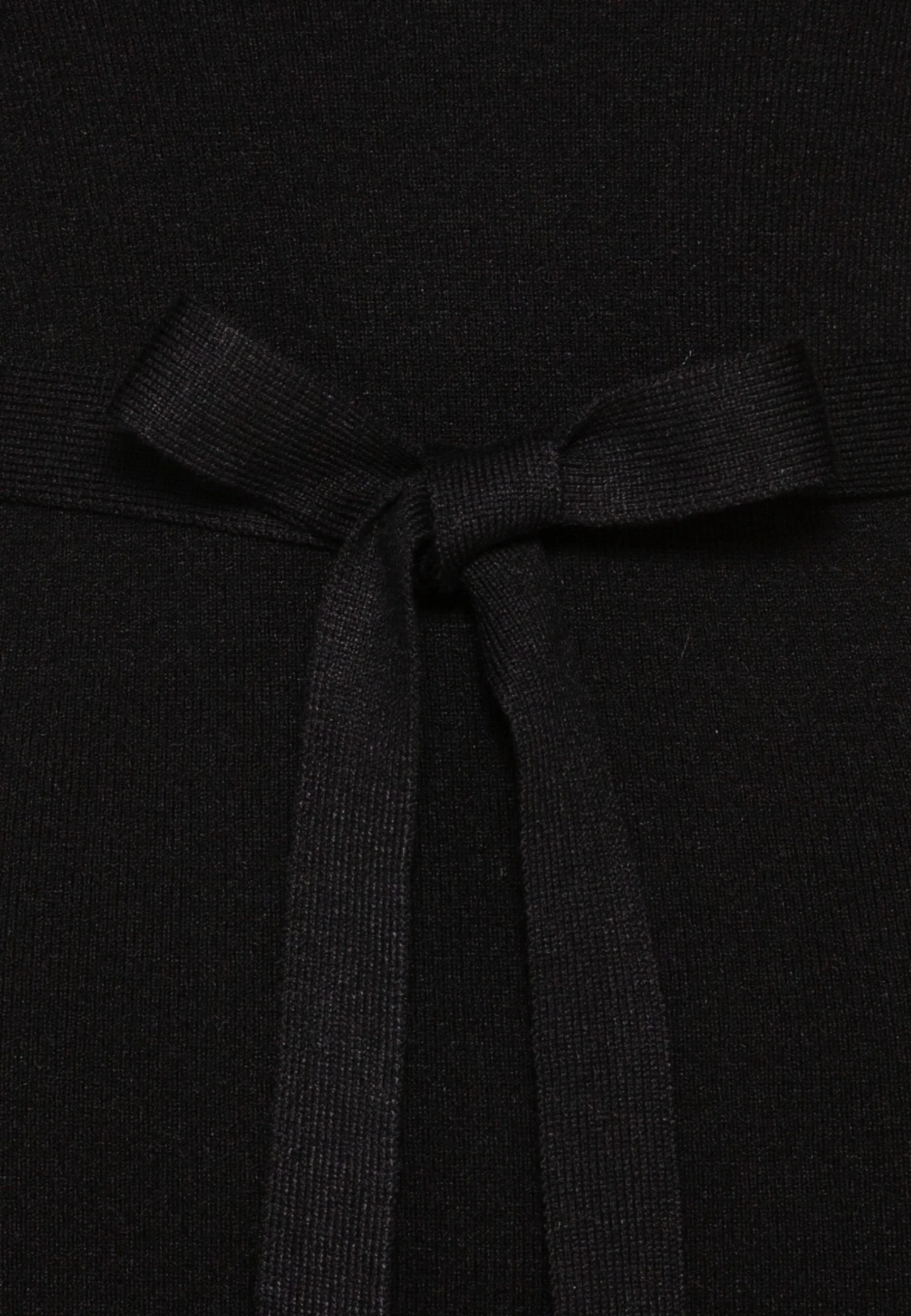 Anna Field ROLLKRAGEN RIPP MINI STRICKKLEID MIT GÜRTEL - Sukienka Dzianinowa - Black - obrazek 3