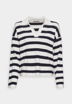 Anna Field Sweter - Off-white/dark Blue