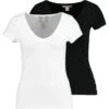 2 PACK - T-shirt Basic - Black/white