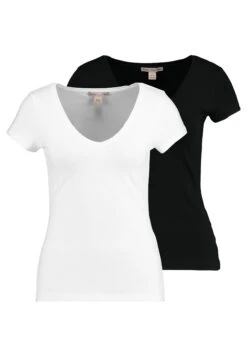 2 PACK - T-shirt Basic - Black/white