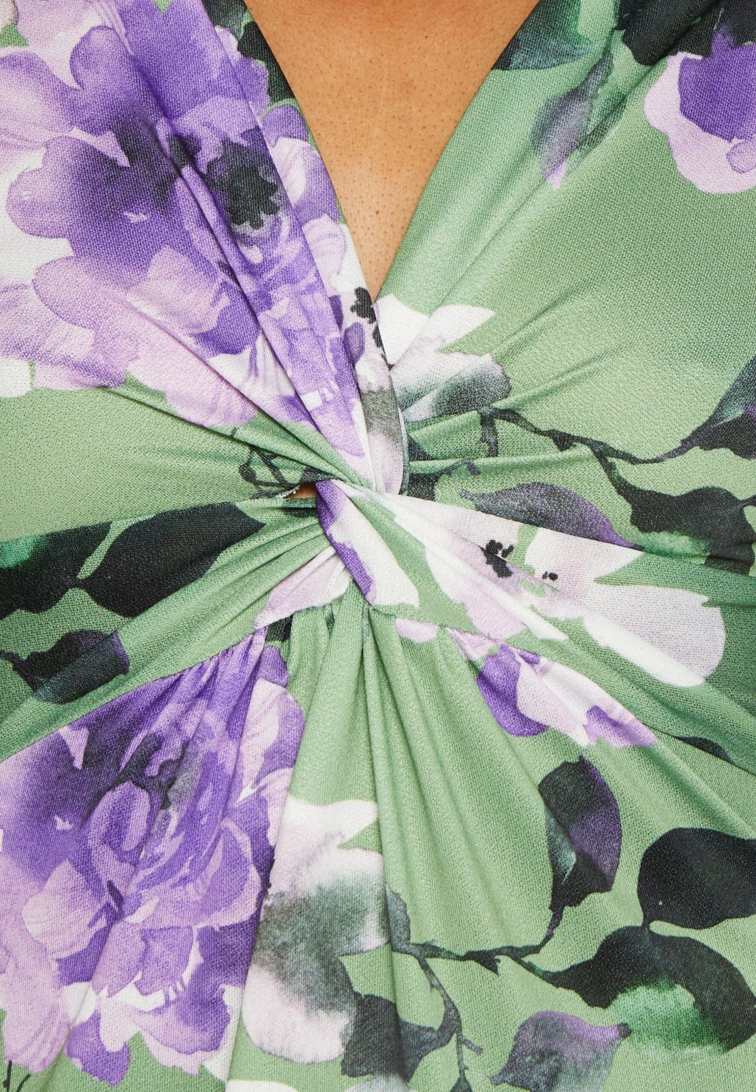 Anna Field Sukienka Z Dżerseju - Green/purple/white - obrazek 6
