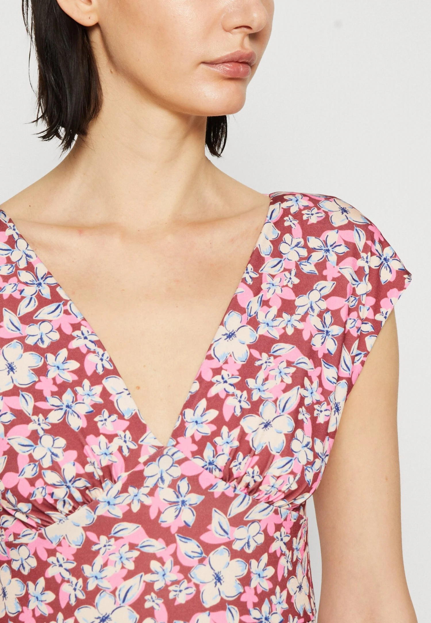 Anna Field Sukienka Z Dżerseju - Brown/beige/pink - obrazek 6