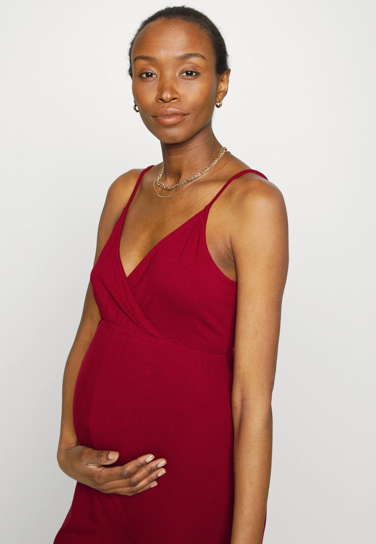 STRAPPY DRAPPY CINTERED - Kombinezon - Dark Red - obrazek 5