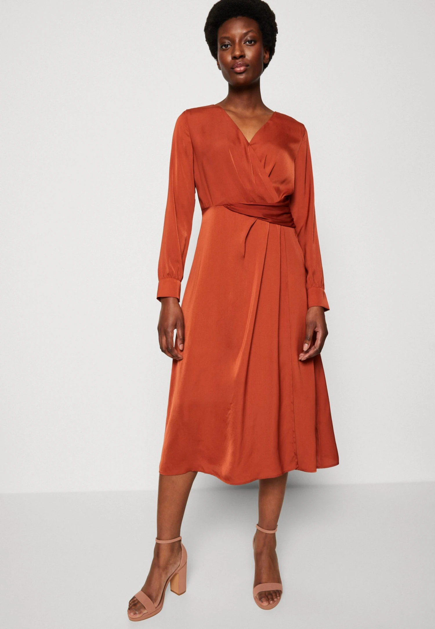 Anna Field Sukienka Koktajlowa - Brown - obrazek 4