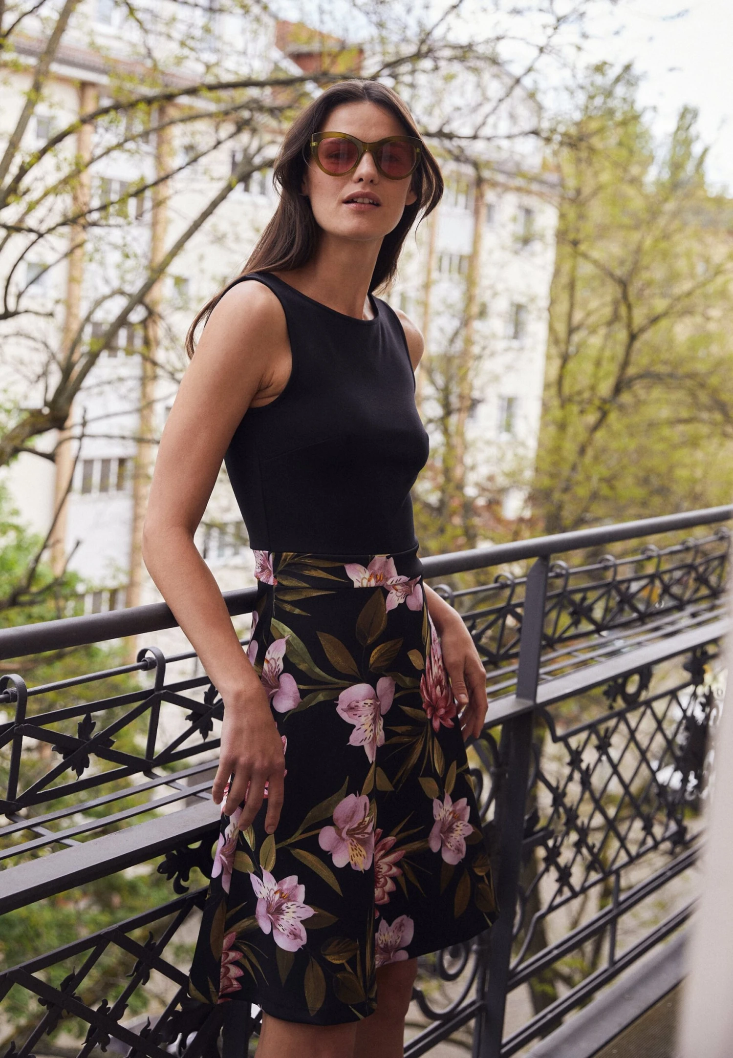 Anna Field Sukienka Letnia - Black/black/pink