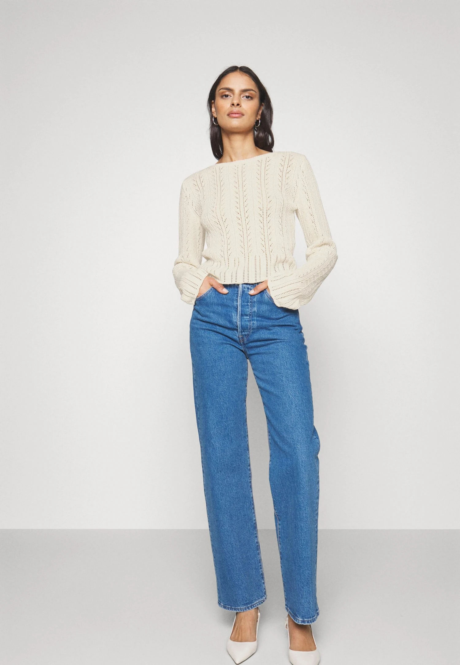 Anna Field Sweter - Off-white - obrazek 4