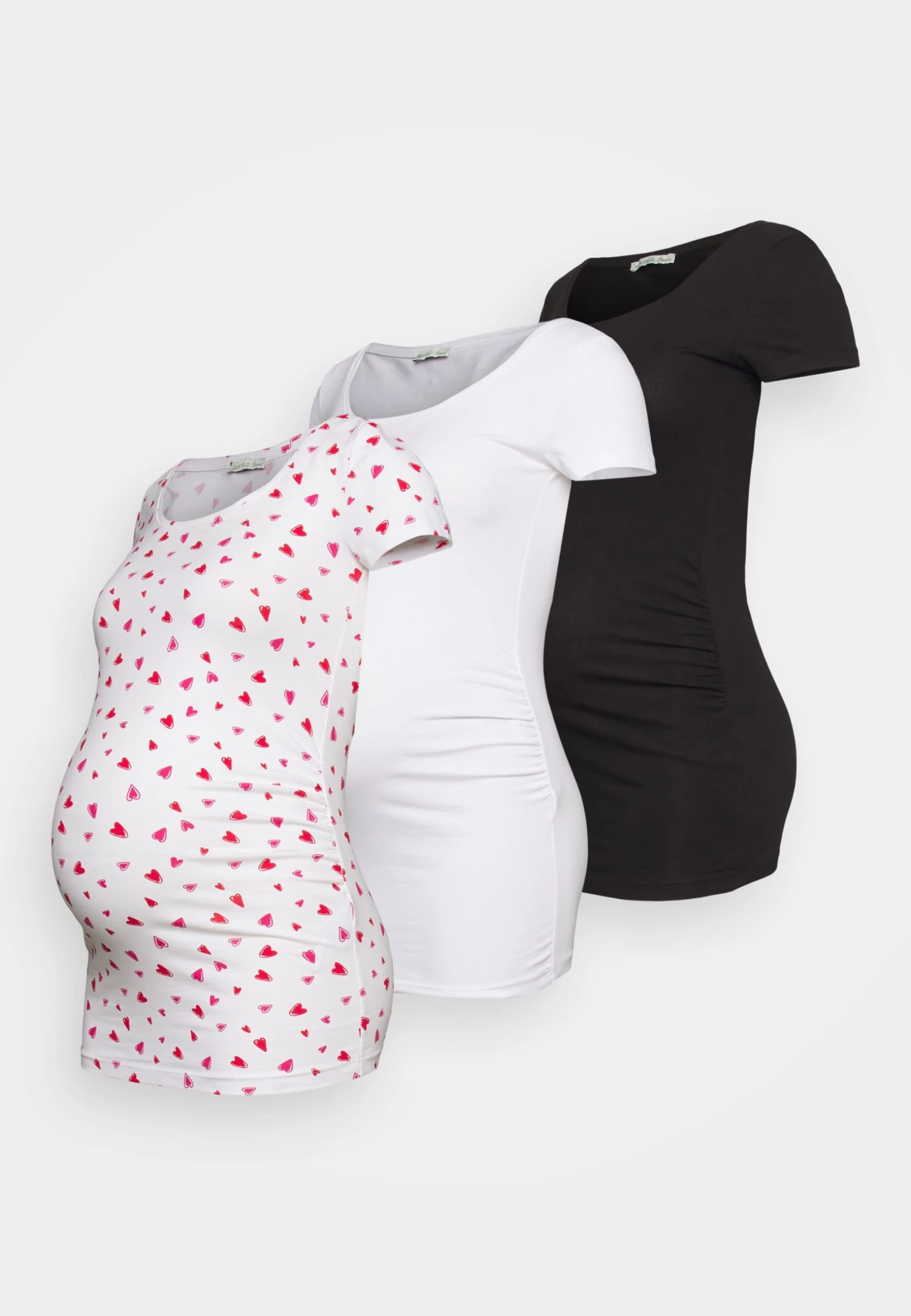 3PACK - T-shirt Z Nadrukiem - White/white /black - obrazek 6