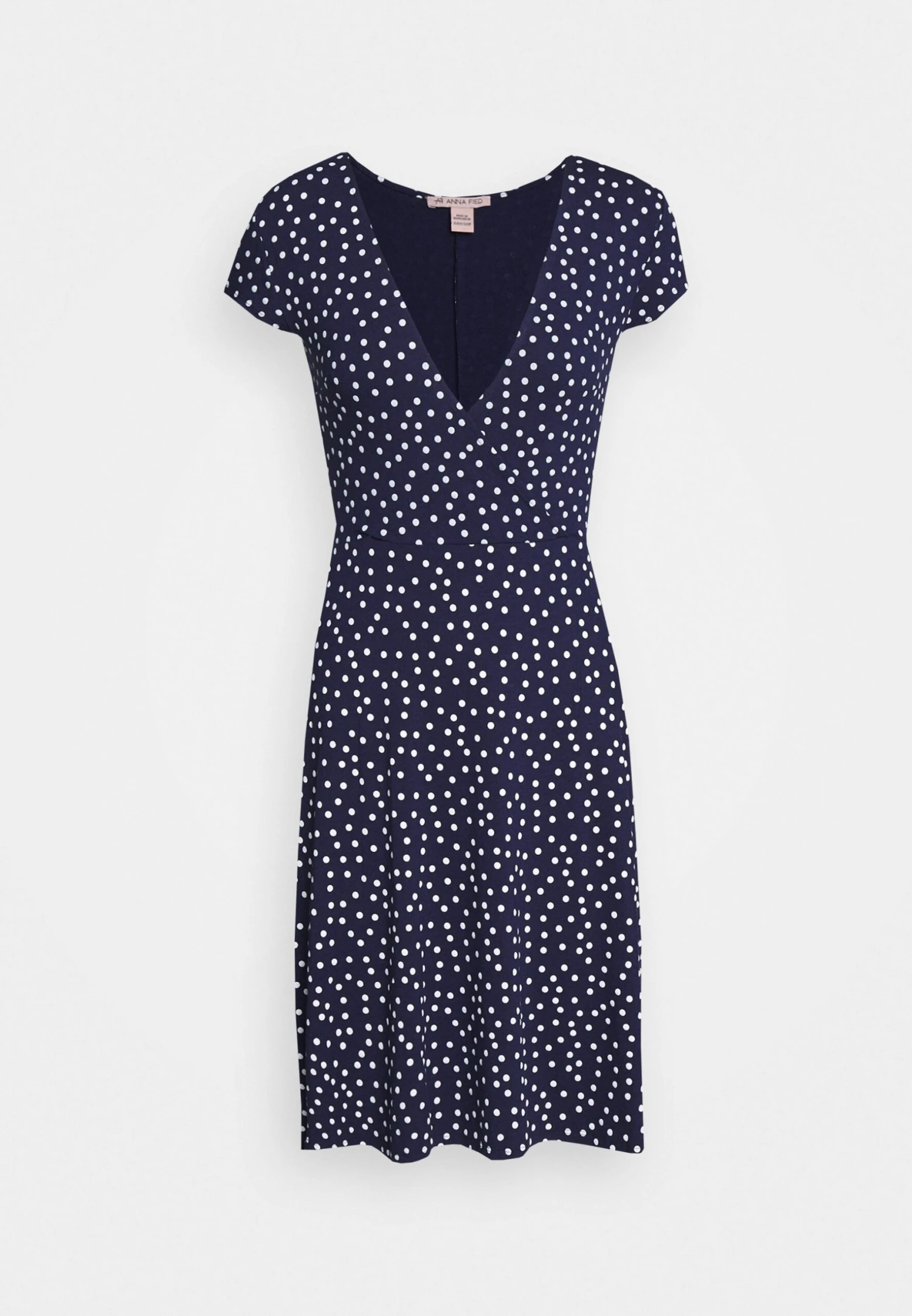 Anna Field Sukienka Z Dżerseju - Maritime Blue/white - obrazek 6