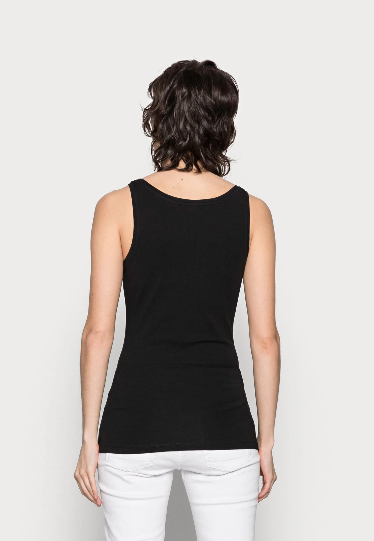 Anna Field BASIC TANK 3er Pack - Top - Black/white /khaki - obrazek 3
