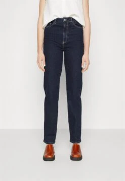 Jeansy Straight Leg - Dark Blue Denim