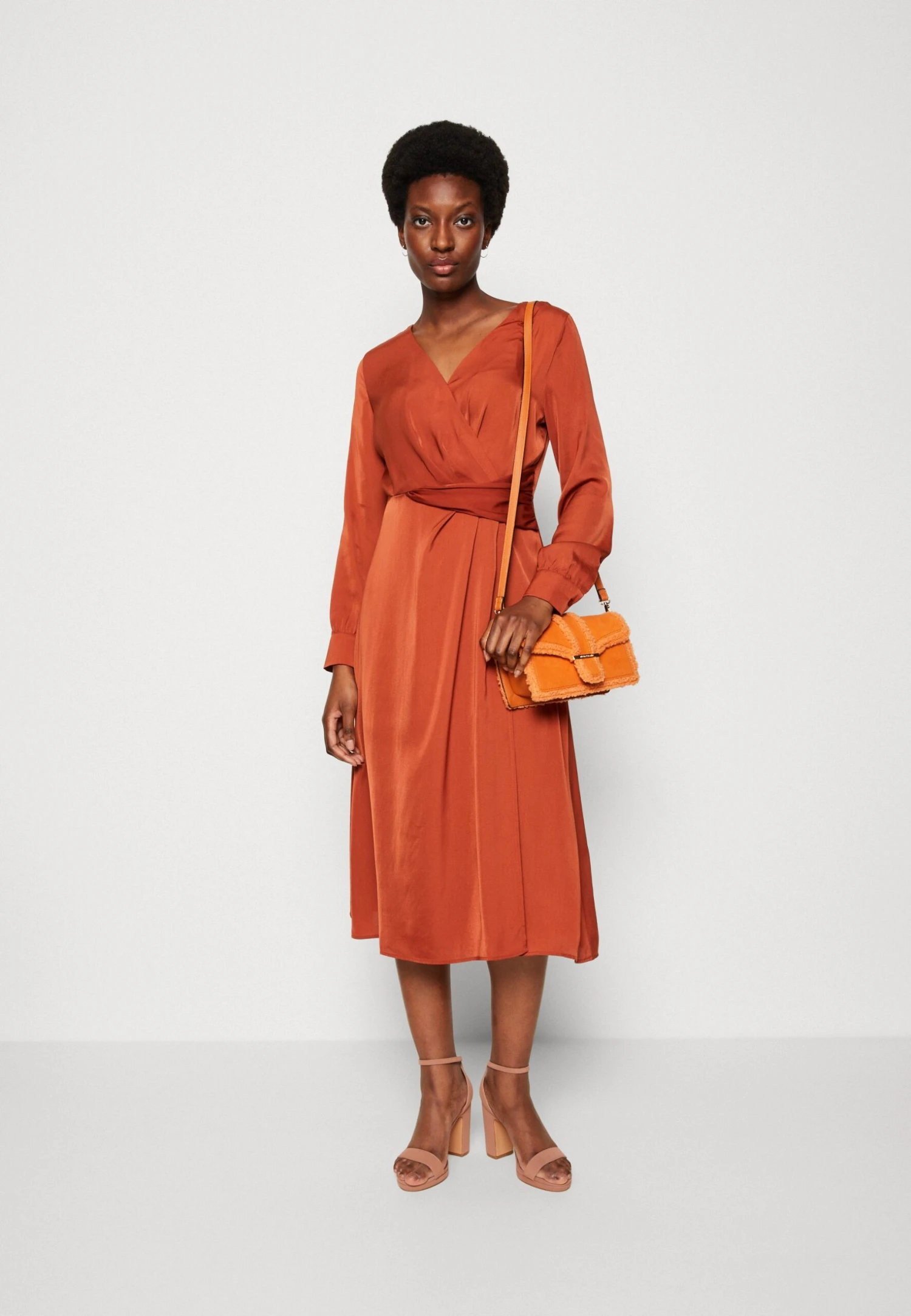 Anna Field Sukienka Koktajlowa - Brown - obrazek 2