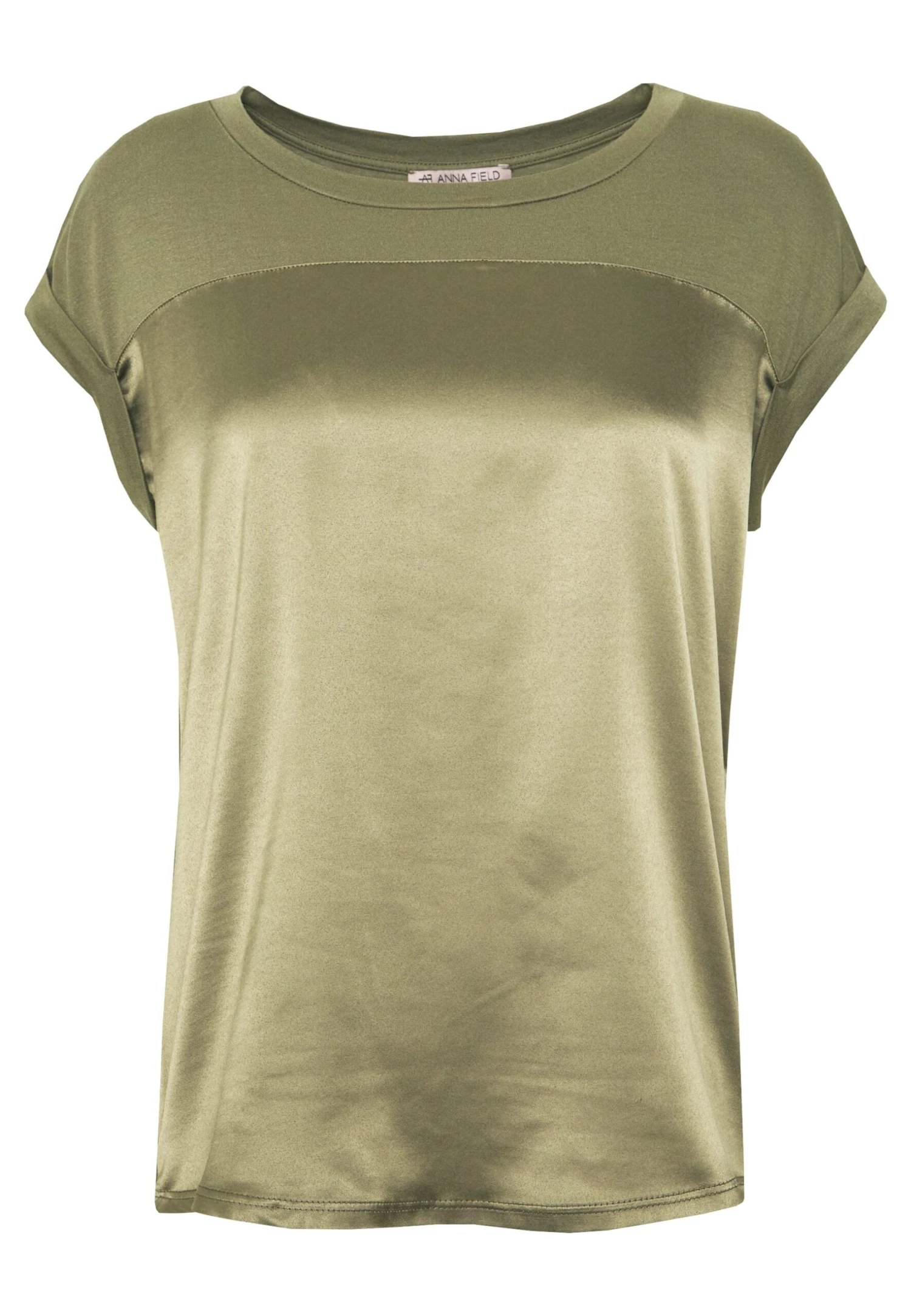 Anna Field T-shirt Z Nadrukiem - Martini Olive - obrazek 5