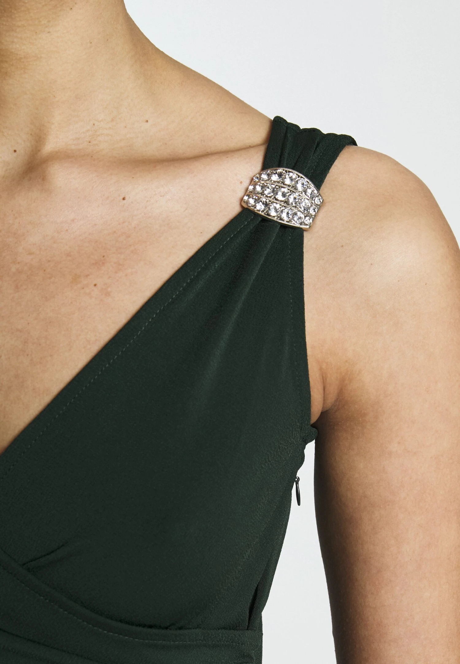 Anna Field Sukienka Z Dżerseju - Dark Green - obrazek 6