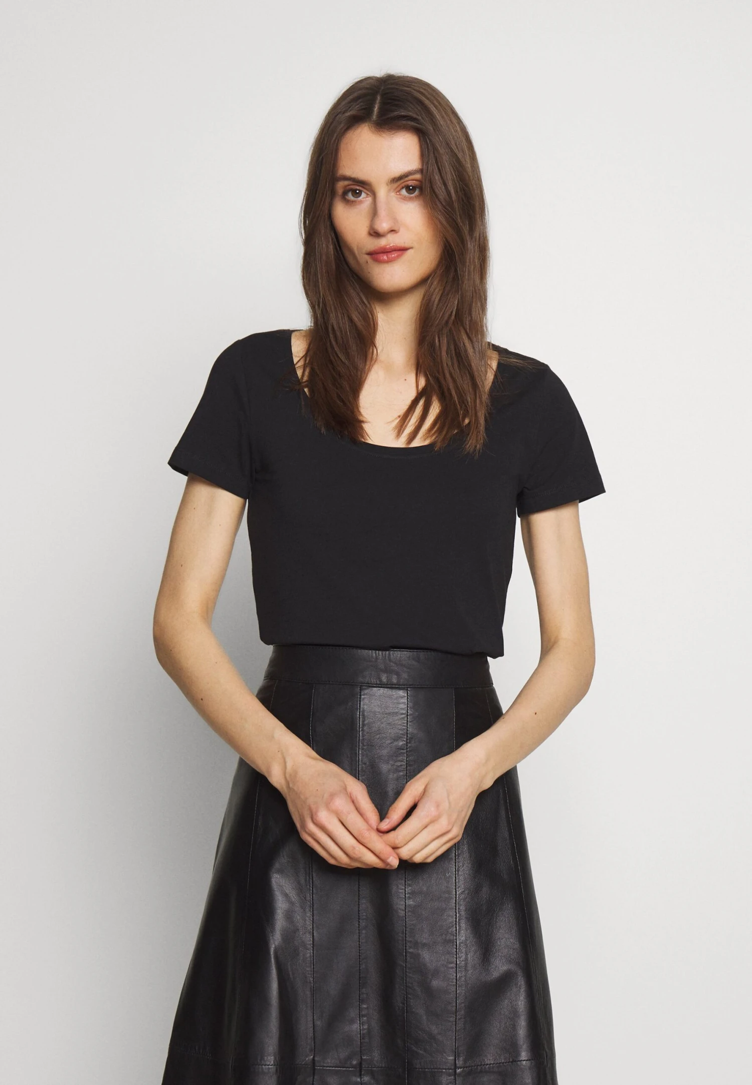 Anna Field 3 PACK - T-shirt Basic - White/camel/black - obrazek 6