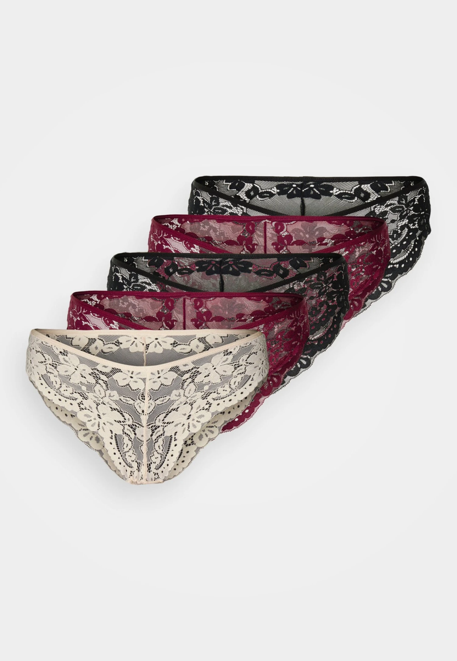 Anna Field 5 PACK - Figi - Black/red/nude - obrazek 6