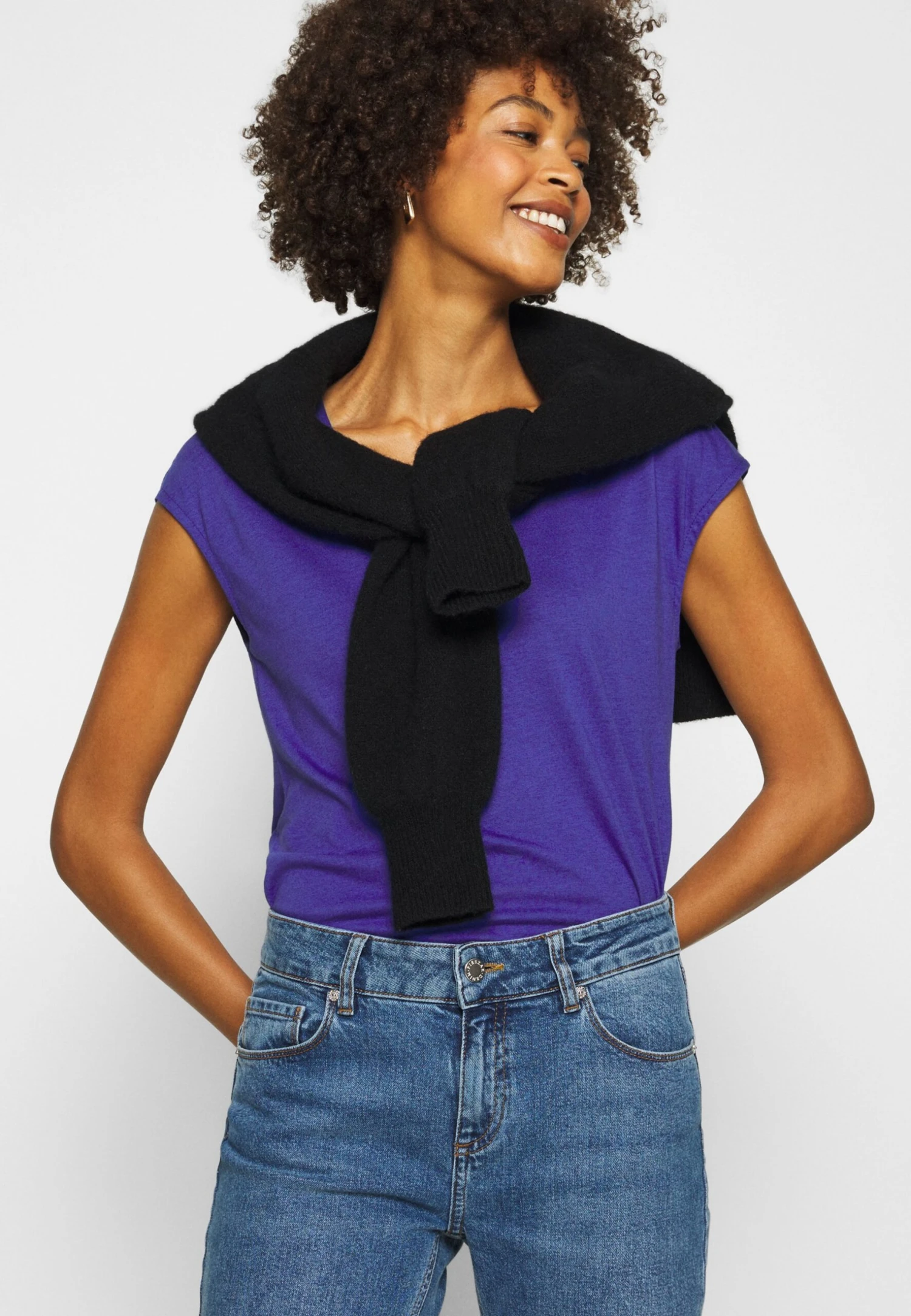 Anna Field T-shirt Basic - Clematis Blue - obrazek 4