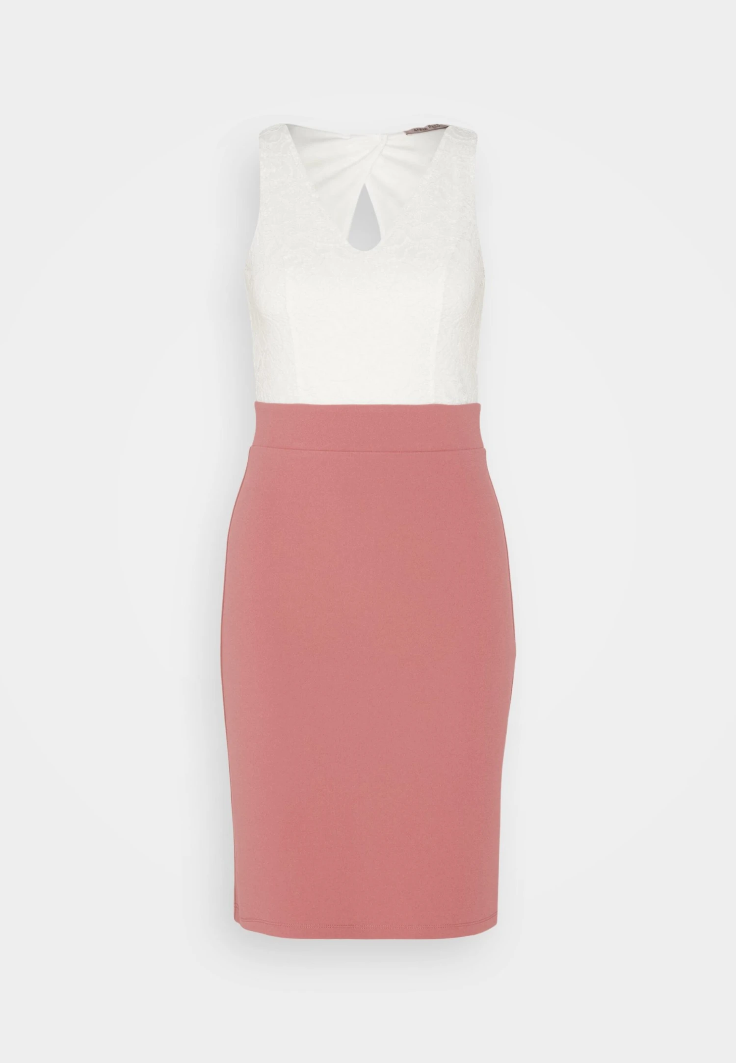 Anna Field Sukienka Z Dżerseju - White/pink - obrazek 5