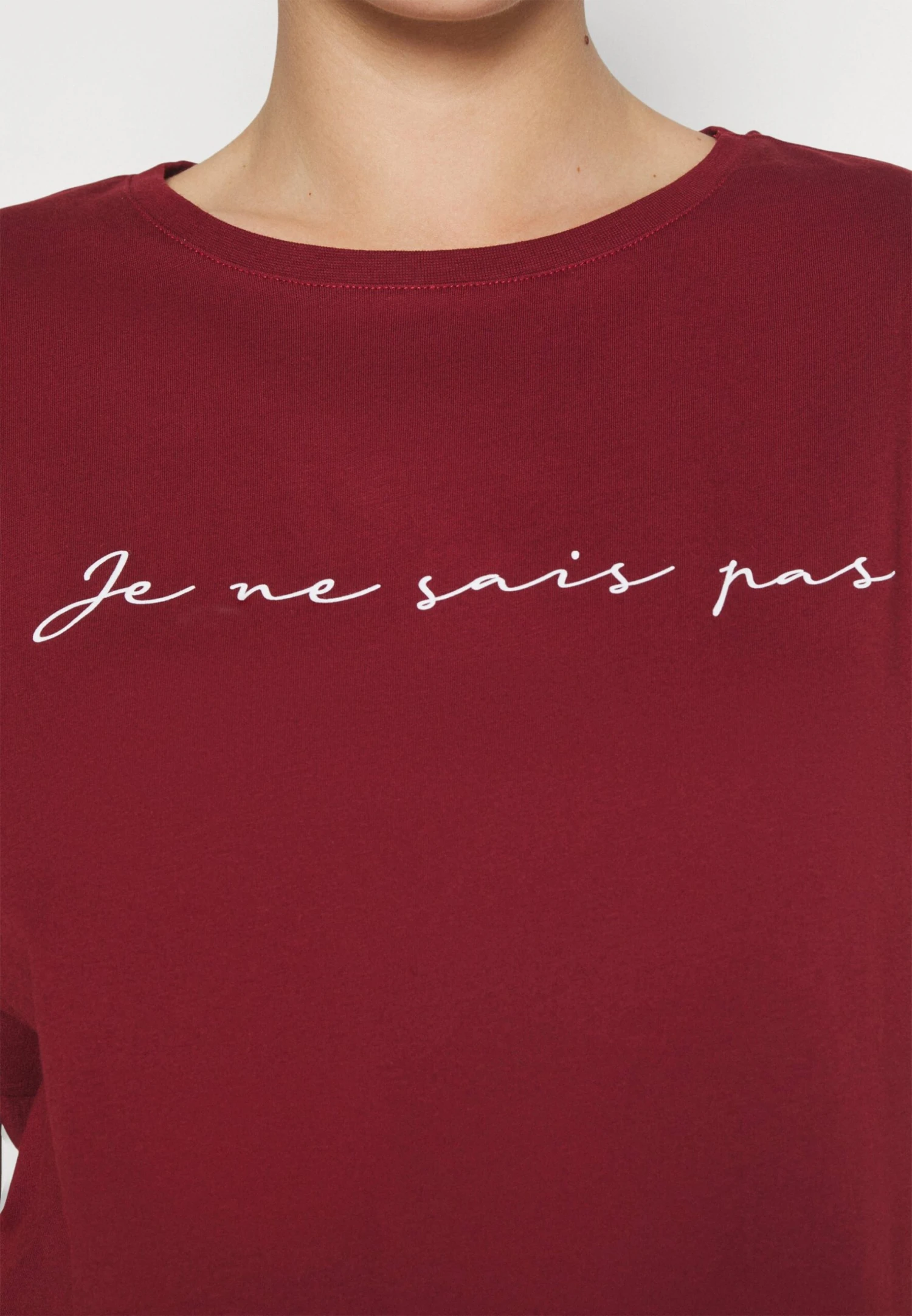 Anna Field MANDALA LOW TO HIGH - T-shirt Z Nadrukiem - Bordeaux - obrazek 5