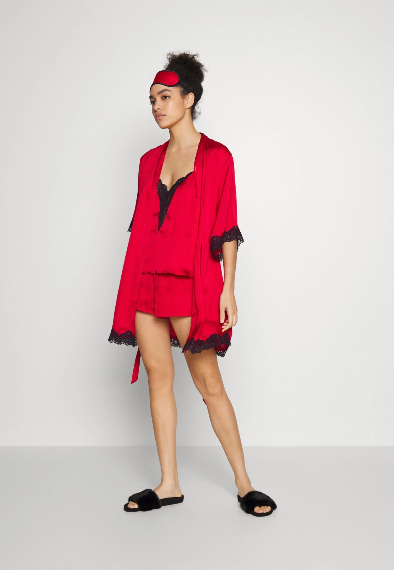 Anna Field 4 PIECE GIFT SET - Piżama - Black/red - obrazek 2