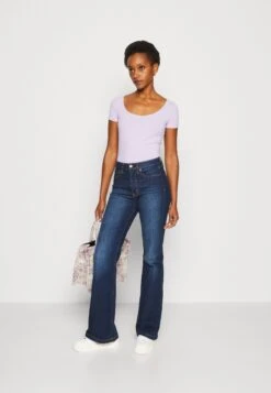 Anna Field 3 PACK - T-shirt Basic - Purple/white/mottled Light Grey