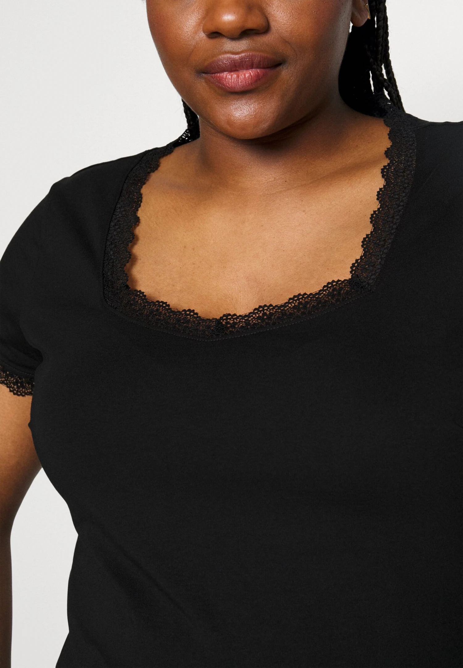 PLUS SIZE - T-shirt Z Nadrukiem - Black - obrazek 7