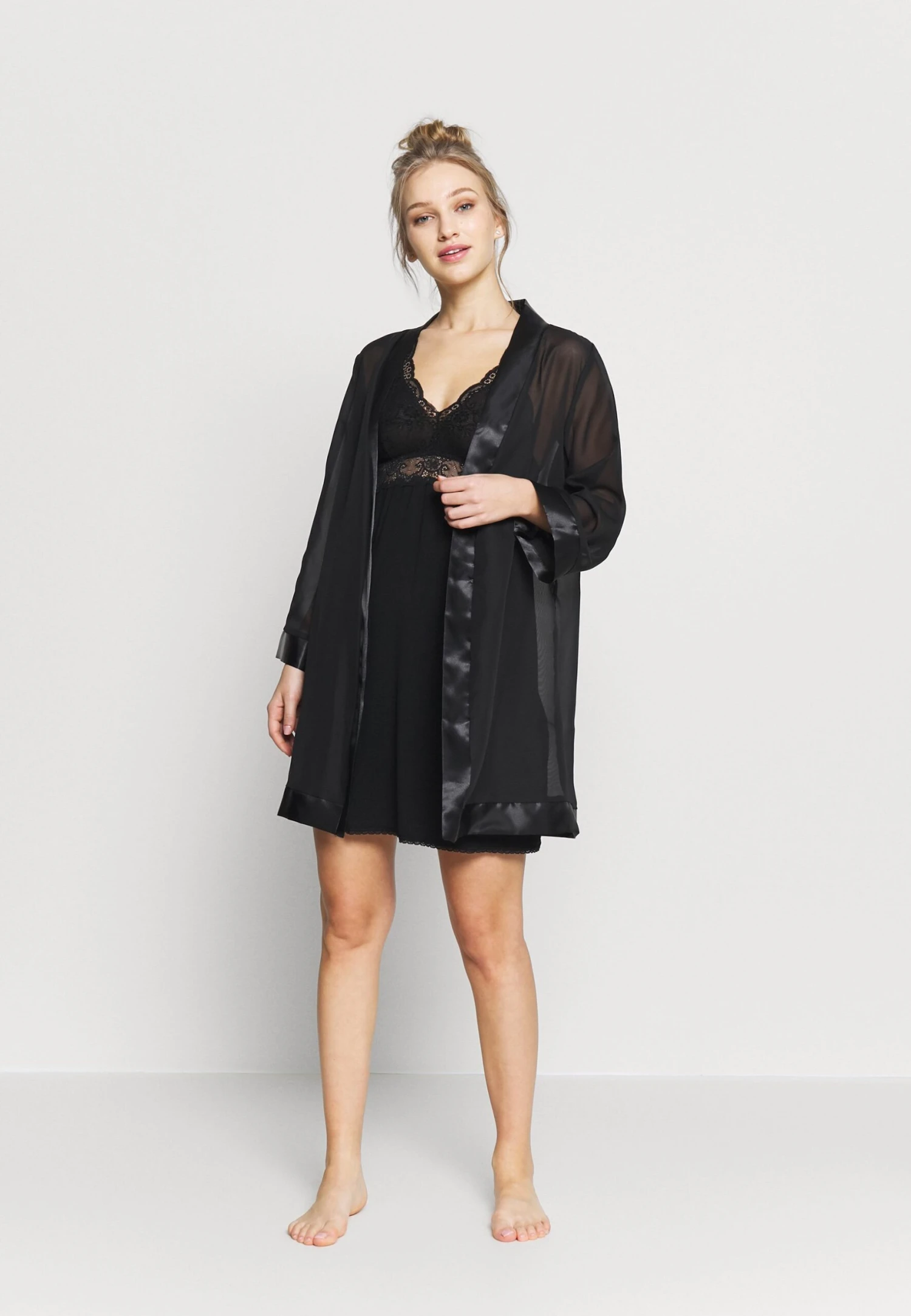 Anna Field ANNA VISCOSE DRESS - Koszula Nocna - Black - obrazek 2
