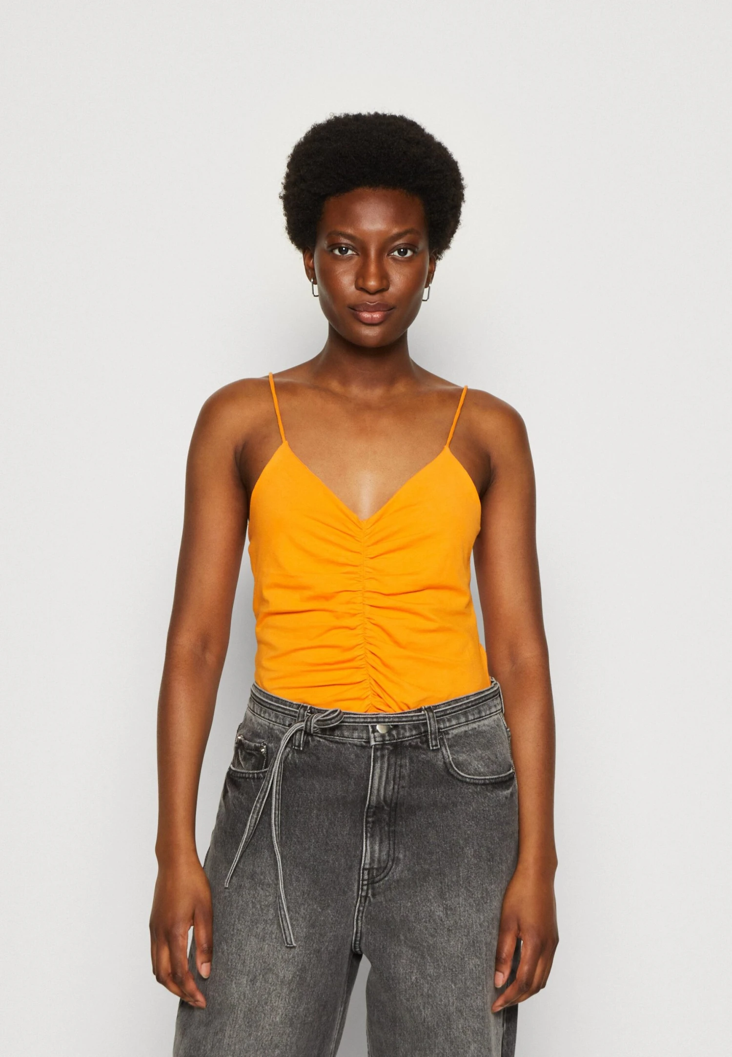 Anna Field Top - Black/orange - obrazek 2