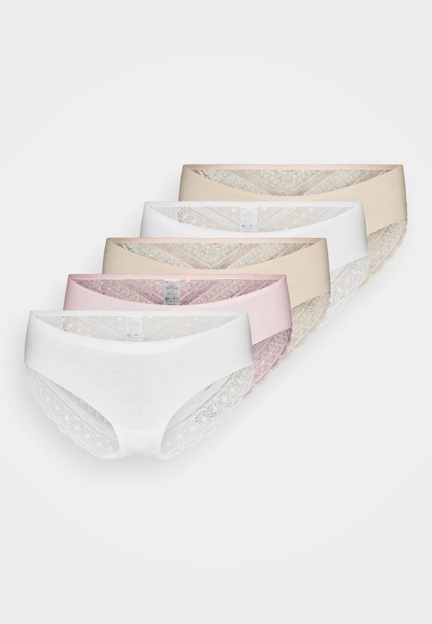 Anna Field 5 PACK - Figi - Pink/white/nude - obrazek 6