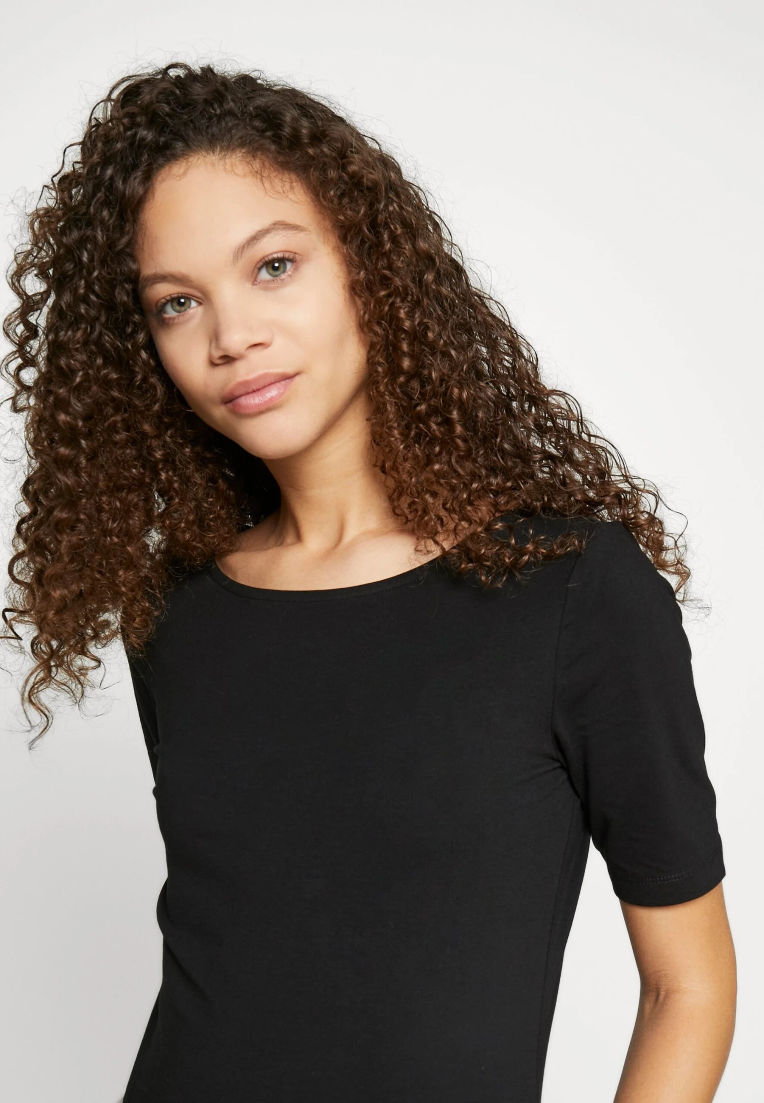 BASIC CREW NECK - T-shirt Basic - Black - obrazek 4