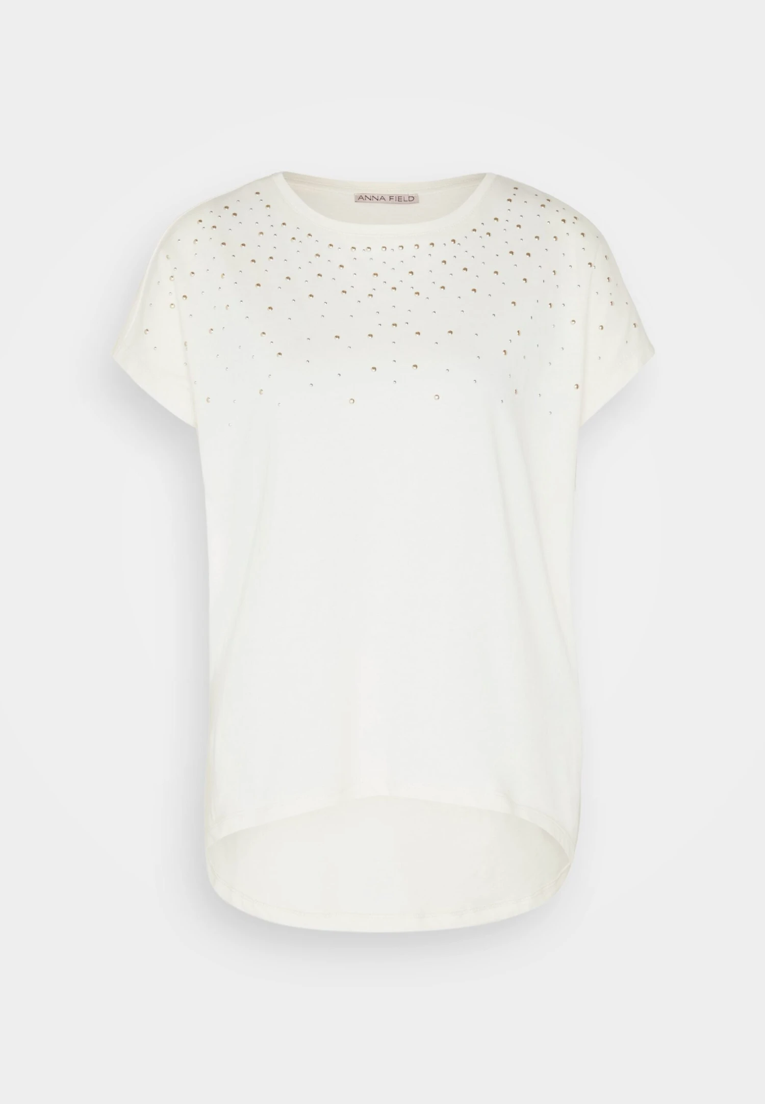 Anna Field T-shirt Z Nadrukiem - Offwhite - obrazek 5