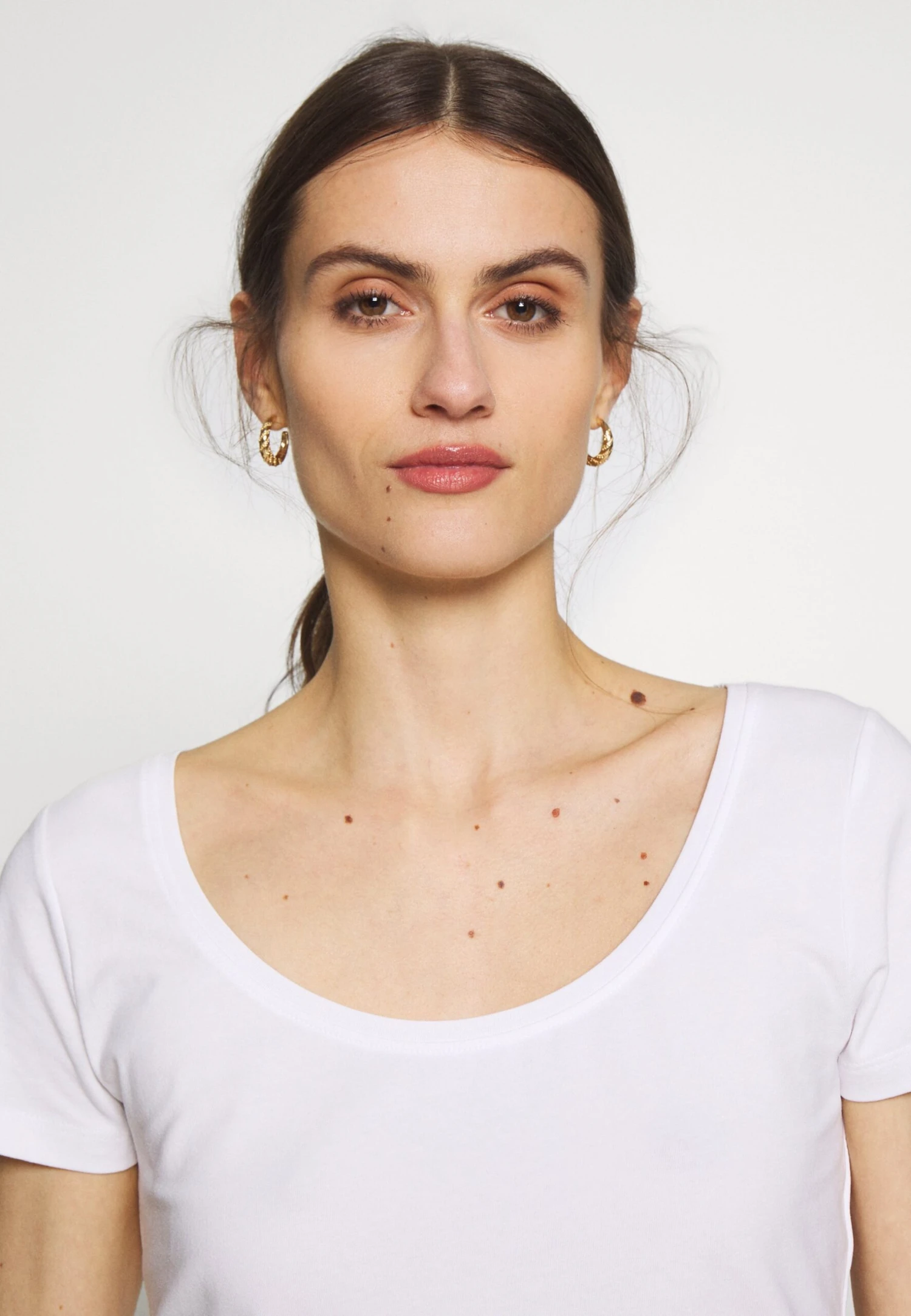 Anna Field 3 PACK - T-shirt Basic - White/navy/light Grey Melange - obrazek 7